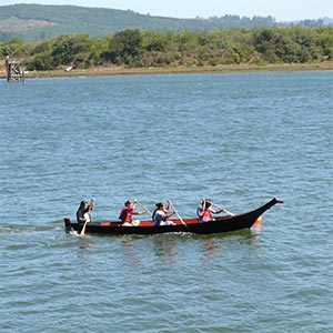 Canoe Races are Recreated at the Salmon Celebration