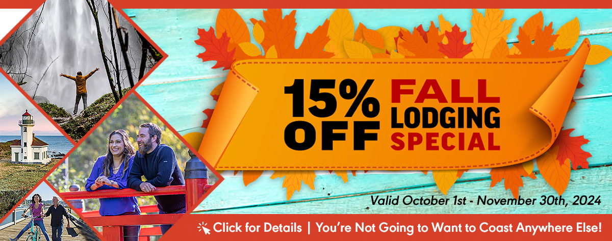 Fall 15% Lodging Special Oct 1 - Nov 30, 2024