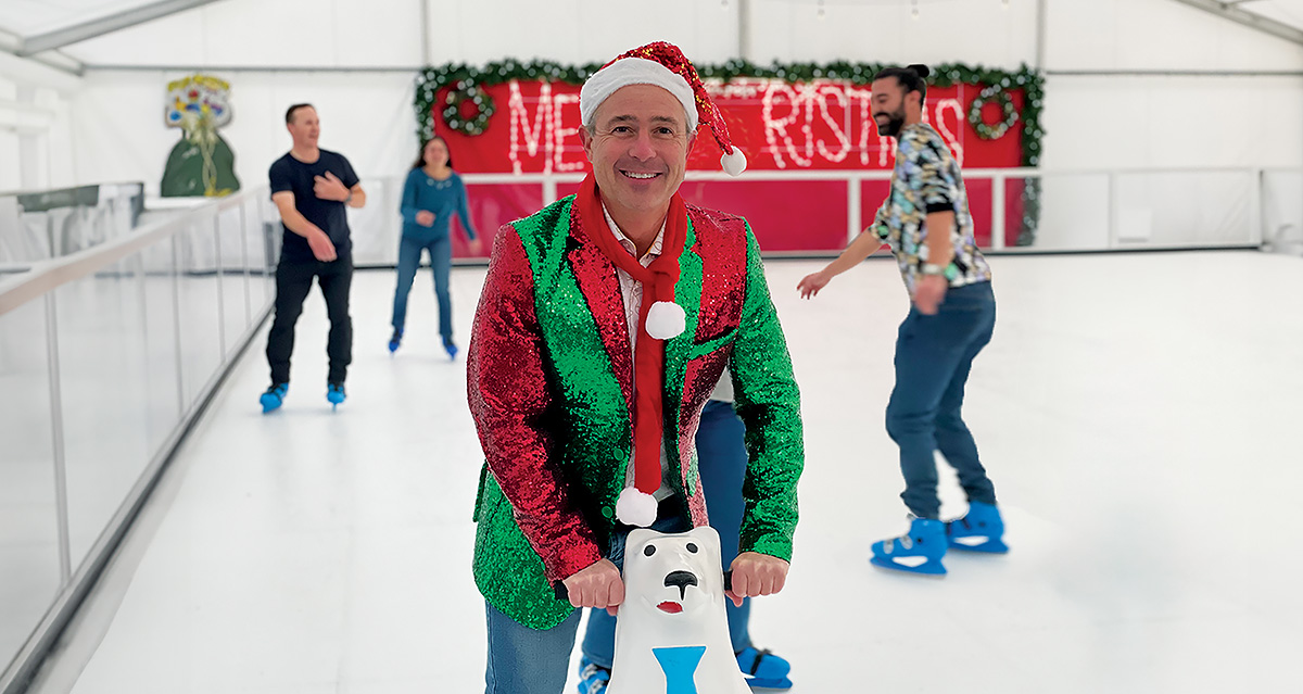 Ice skaters on the North Bend Rink