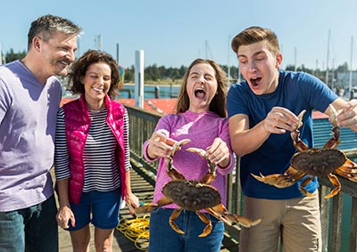 Family Crabbing at the Charleston Marina